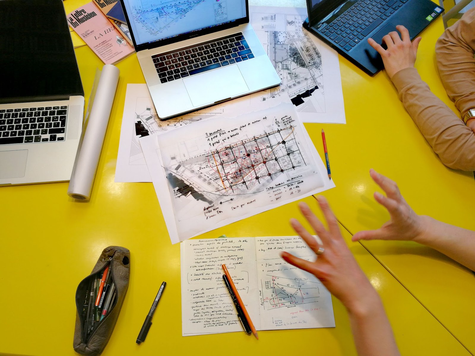 During the planning of the field recordings.