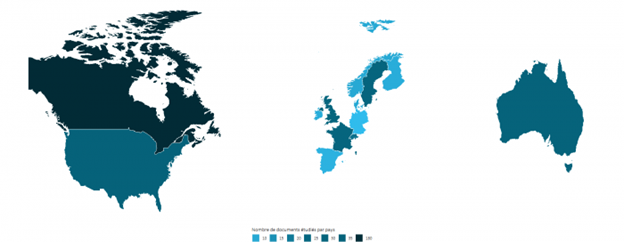 Distribution of reviewed noise policies.